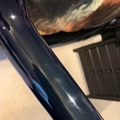STINGER 🐈🕷️! 2015 Gibson Custom Shop Les Paul Custom Quilt Top M2M Made To Measure Blue Widow Burst Trans Aqua Black Fretboard Bare Knuckel Juggernaut Blackout Special Order Figured F Q 5A 7A Abalone Inlay Blueberry Cobalt image 22