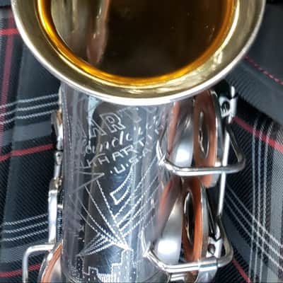 ultra-RARE silver Martin Handcraft Committee I pro alto sax overhauled art-deco city skyline search lights edition aka Mars attacks Earth image 2