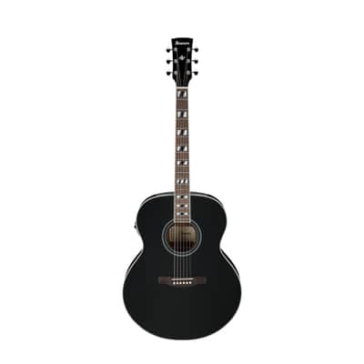 Ibanez AJ70M1E Artwood Jumbo Acoustic-Electric Guitar - Black High Gloss image 3