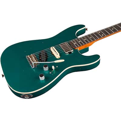 Fender Custom Shop Dealer Select Stratocaster HST Journeyman Electric Guitar Regular Aged Sherwood Green Metallic image 5