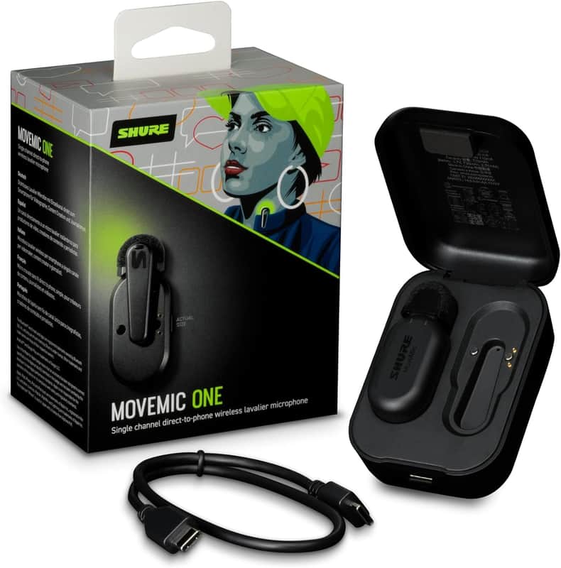 Shure MV-ONE-Z7 MOVEMIC ONE Single-Channel Wireless Lavalier Microphone image 1