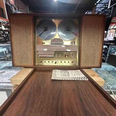 Mid-Century Telectro SS500W Reel-to-Reel Tape Recorder with Walnut Case (Repair/Parts) image 4