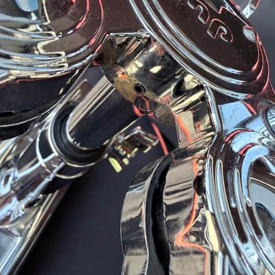 DW Bass Drum Double Tom Mount w/ Slide Track, Drum Workshop Collector’s Series in Chrome, DWSP458 image 6