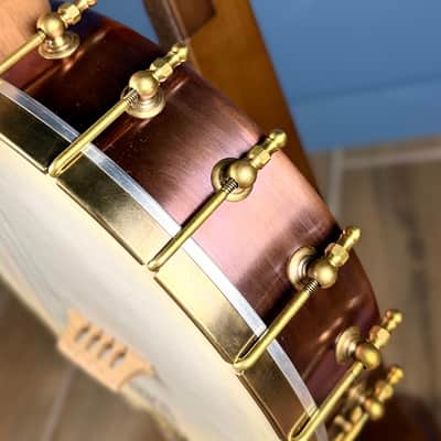 Pisgah A-Scale Cherry Rambler Special 5-String Banjo with 11" Copper Spun-Over Rim image 6