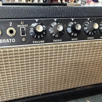 Fender Bandmaster 40-Watt 2-Channel Guitar Amp Head 1966 - Black Panel image 3