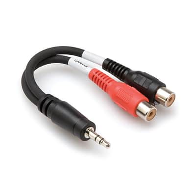 Hosa YRA154 YRA-154 3.5mm TRS to Dual RCA Female - 6"