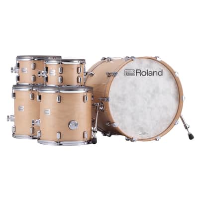 Roland VAD716 V-Drums Acoustic Design 716 Drum Set Gloss Natural image 2