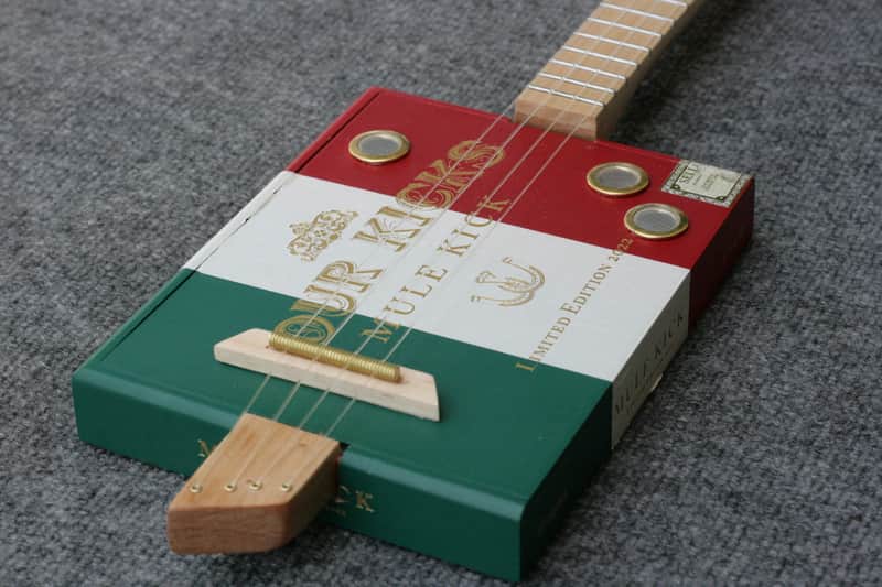 Four Kicks Mule Kick Acoustic Cigar Box Ukulele by D-Art Homemade Guitar Co. image 1