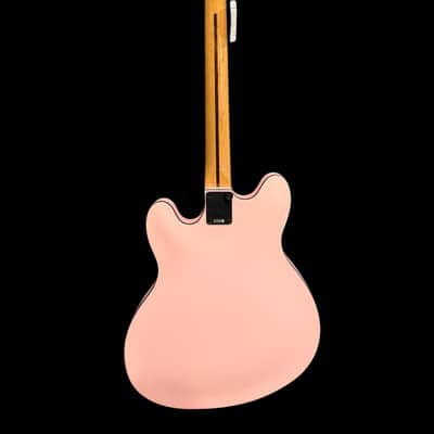 Fender Tom DeLonge Sticker Starcaster Electric Guitar - Satin Shell Pink image 4