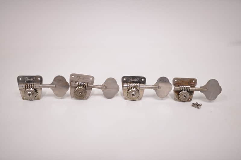 1973-1974 Vintage Fender Precision Jazz Bass NICKEL TUNERS with Bushings & Screws 1970 1971 1972 1975 Telecaster image 1