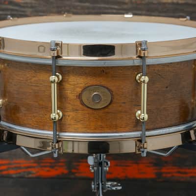 Ludwig 5x14" Solid Shell Snare Drum - 1920s Mahogany image 1