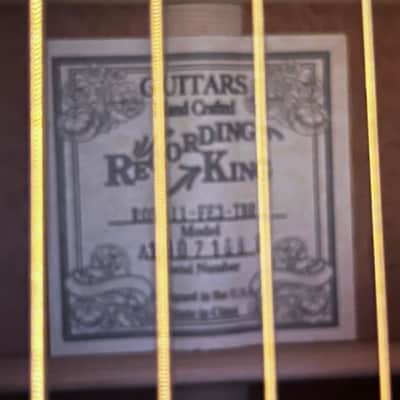 Recording King ROS-11-FE3-TBR 2021 - Transparent Brownburst satin image 6