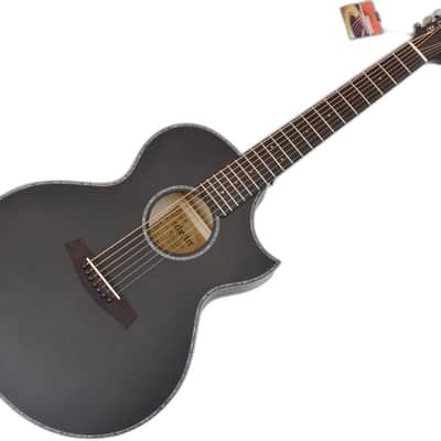 Schecter Orleans Stage-7 String Acoustic Guitar in See Thru Black Satin image 1