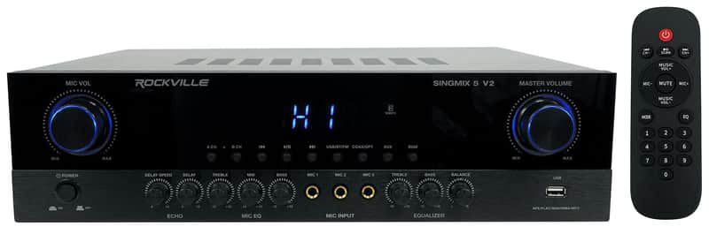 Rockville SINGMIX 5 V2 2000w Bluetooth Pro/Karaoke/Home Amplifier Mixer Receiver image 1