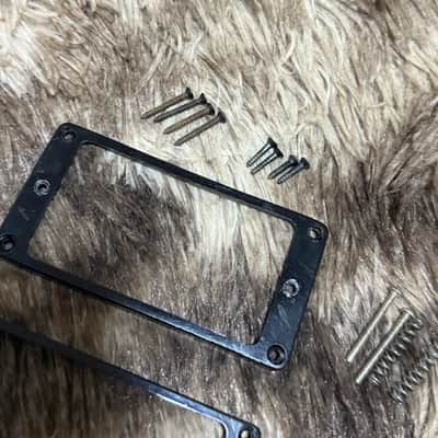 1980s Gibson Humbucker Pickup M8-593 Rings Set - Black image 3