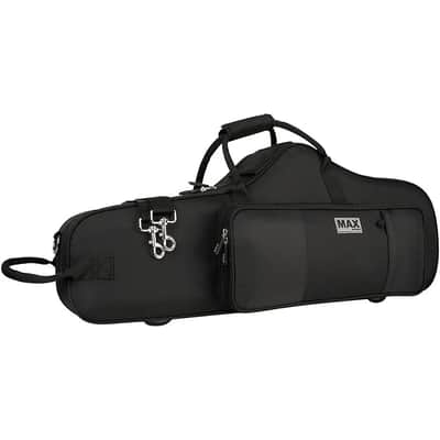 MAX Contoured Tenor Saxophone Case – Water-Resistant 600D Nylon with Backpack Straps (Black) image 3
