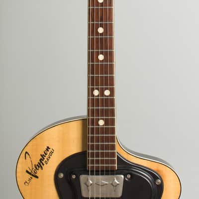 Wandre Polyphon Alpha 2 Semi-Hollow Body Electric Guitar (1964), black tolex hard shell case. image 8