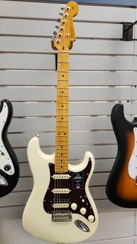 Open Box Fender American Ultra Stratocaster HSS  - Arctic White (includes case)