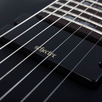 Schecter Demon 7 Series 7-String Electric Guitar - Aged Black Satin image 4
