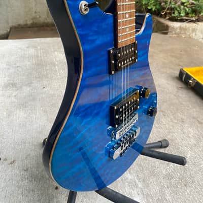 Washburn Quilted Maple WM100 USA Chicago Custom Shop 1998 - Cobalt Blue image 11