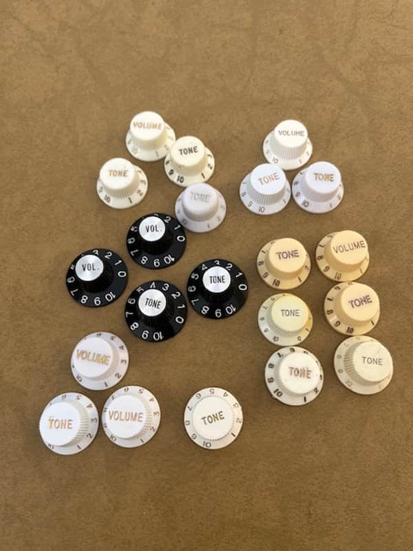 FENDER GIBSON KNOBS MISC - BLACK WHITE YELLOW image 1