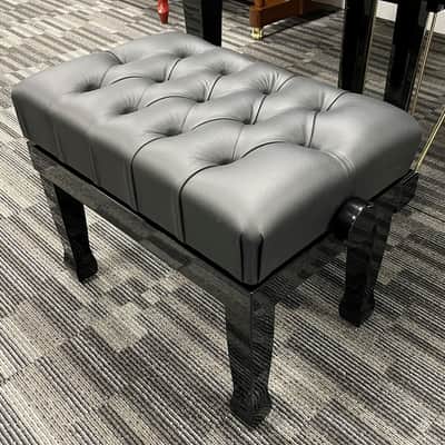 CGM Piano Bench - Leather - Pneumatic Lift Mechanism - NG-13 - New - Polished Black image 4