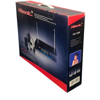HiSonic Dual Channel Professional VHF Wireless Microphone System Receiver with Bodypacks 2000s Y2K image 3