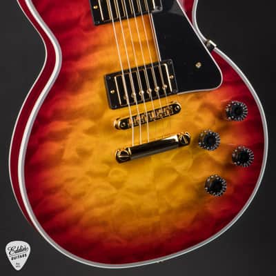 Gibson Custom Shop Dealer Select Les Paul Custom 5A Quilt Tree Of Life Fireburst #CS601321 image 6
