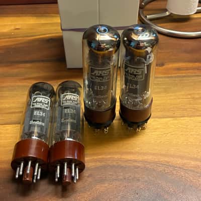 Tightly Matched Pair of Svetlana SED Winged C Pair EL34 tubes (Matched Quad Available) image 9
