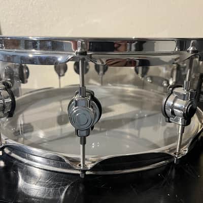 DW Design Series Acrylic 5.5x14" Snare Drum 2015 - Present - Clear Acrylic image 3