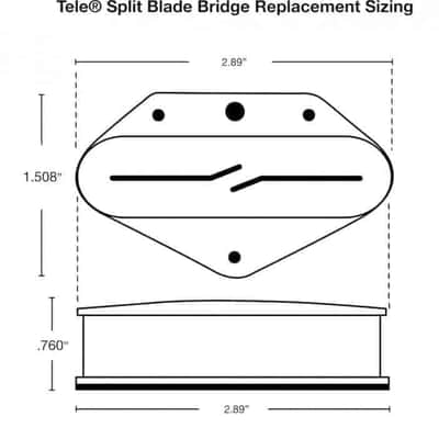 Fralin Split Blade Tele Bridge Pickup - Black image 2