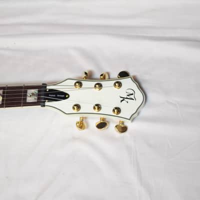 MICHAEL KELLY Patriot Vintage electric GUITAR new w/ CASE - White - cosmetics image 6
