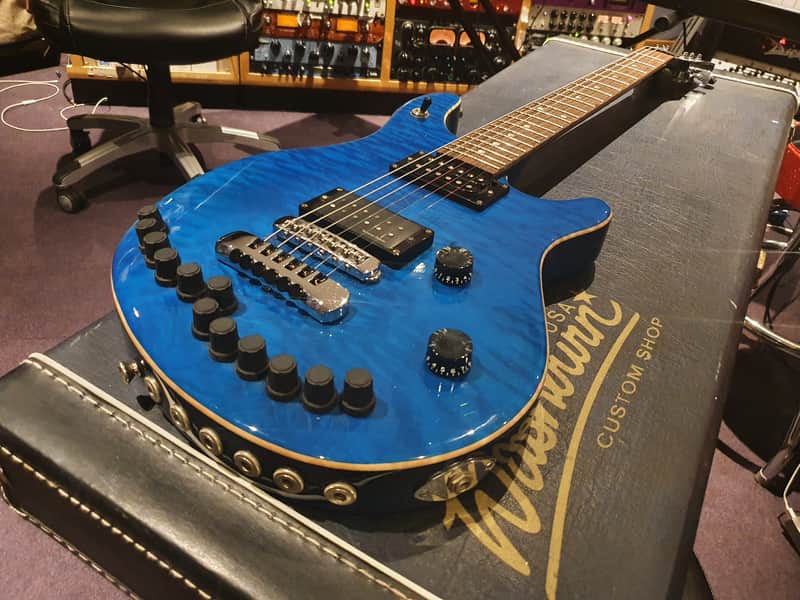 Crazy RARE Washburn USA Custom Shop AAA Quilt 10 Top Artist Guitar! 7 pickups & inputs! PRS style! image 1