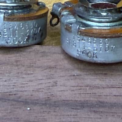 2 Gibson Centralab 500k pots 1965 image 1