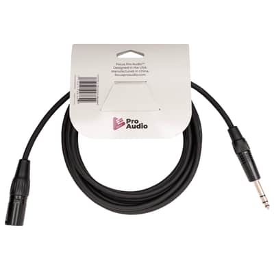 FocusProAudio FPA-CXLRMTRS10 1/4-Inch TRS to XLR Male Balanced Cable (10-Feet) image 3