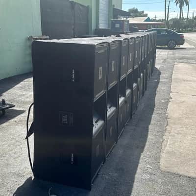 JBL VERTEC VT4889  3 WAY LINE ARRAY SPEAKERS W/ DOLLY & COVERS #343 (LOT OF 4) image 16