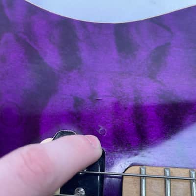 OLP Music Man 1 Axis Style Electric Guitar Quilted Purple image 12
