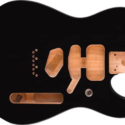 Genuine Fender Deluxe Series Telecaster/Tele SSH Body Modern Bridge, BLACK image 2