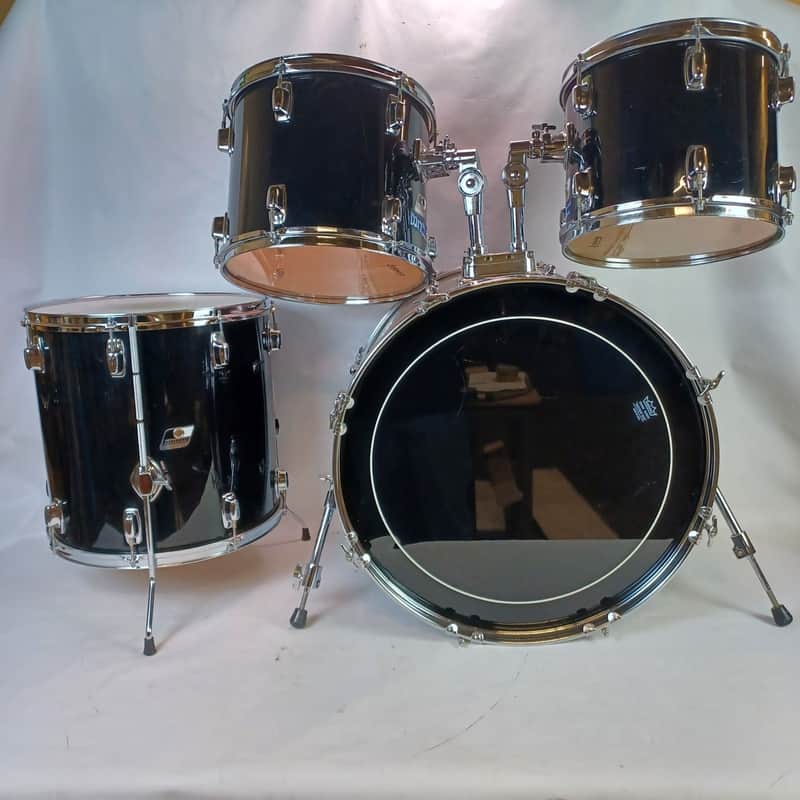 Ludwig 22,12,13,16 Rockers Drum Set 90s Vintage Black Cortex B/O Badges Bass/Tom image 1