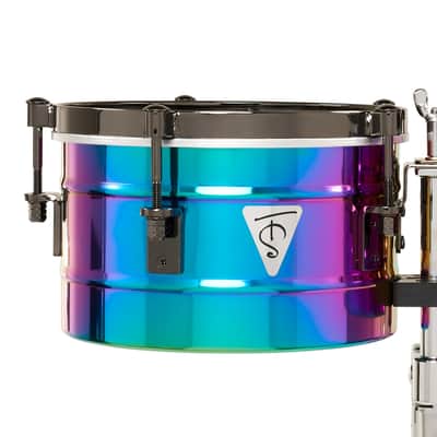 LP Latin Percussion Tony Succar 9-1/4"-10-1/4" Timbalitos Rainbow Black Nickel image 5