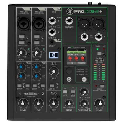 Mackie ProFX6v3+ 6-Channel Analog Enhanced FX USB Live Studio Mixer w Case image 2