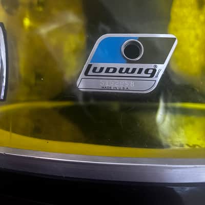 Ludwig Vistalite 24” Bass Drum Yellow 2000’s - Yellow image 4