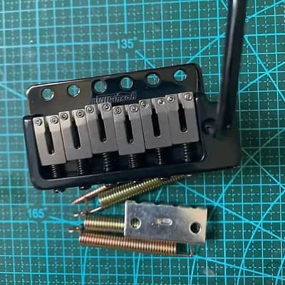 Black Wilkinson Strat Style Guitar Tremolo Bridge with Stainless Steel image 1