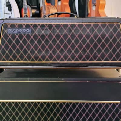 VOX - 1967 Westminster V1182 Solid State Amp Head - 1968 Royal Guardsman Model V4131 Cabinet - Rolling/Tilting Metal Stand - Black - Thomas Organ Company - California - USA - "AS-IS" image 12