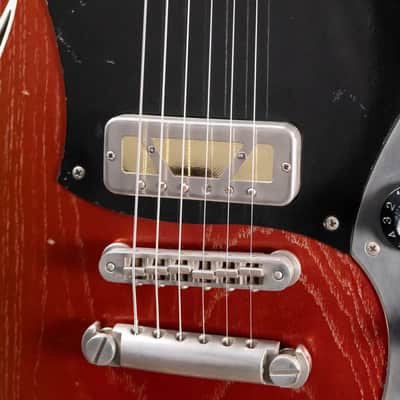 Novo Custom Miris P2 Semi-Hollow Electric Guitar - Faded Sparkling Burgundy with Gig Bag image 14