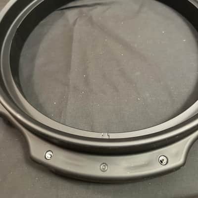 Hooplug 14" ABS Snare Hoop Ring (black) w/EXTRA RIM, BOLTS, & HEAD-NEAR MINT image 4