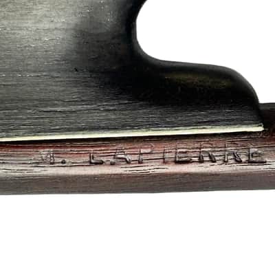 Vintage 4/4 French Violin Bow Stamped "Marcel Lapierre" – 55 g., 74.5 cm. – Pernambuco Stick, Ebony Frog - Free WW Shipping - Youtube Videos image 6