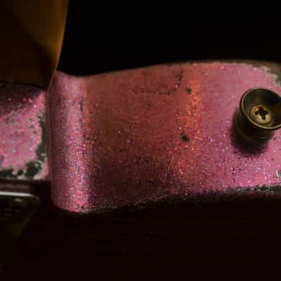 American Fender Telecaster Custom Heavy Relic Pink Gold Sparkle Colorshift! image 23