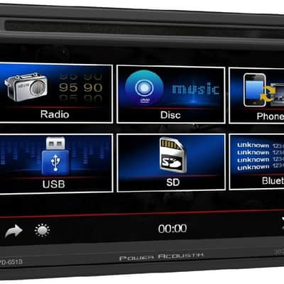Power Acoustik PD-651B Double DIN Bluetooth In-Dash DVD/CD/AM/FM Car Stereo w/ 6.5" Touchscreen and SD/USB Reader image 4