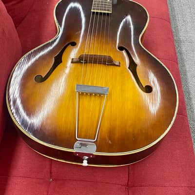 Silvertone H708 by Harmony Acoustic Archtop Guitar 1947 - Sunburst image 13